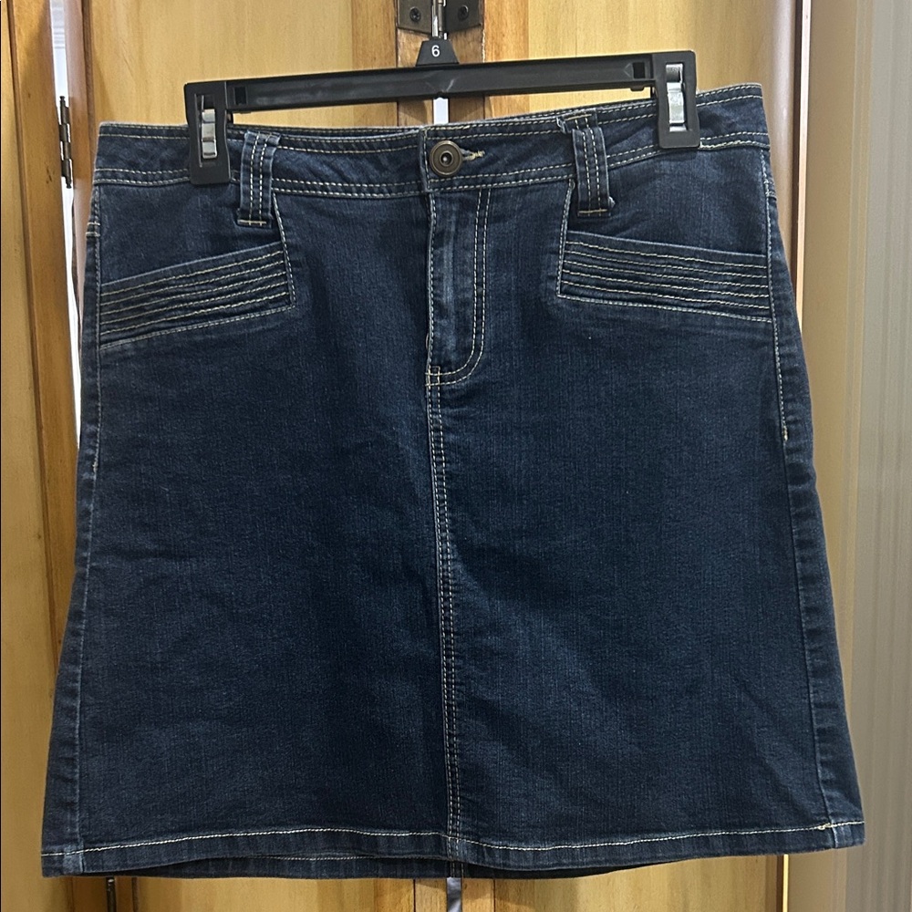 Baccini Indigo Denim Mini Skirt